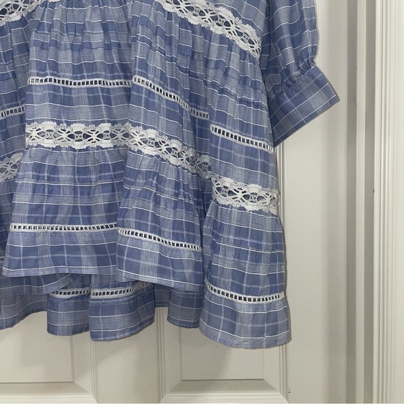 FREE People Time Out Lace Trim Tunic In Blue - Picture 6 of 10